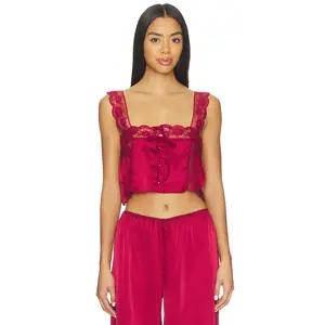 KAT THE LABEL Cindy Camisole Top in Rhubarb