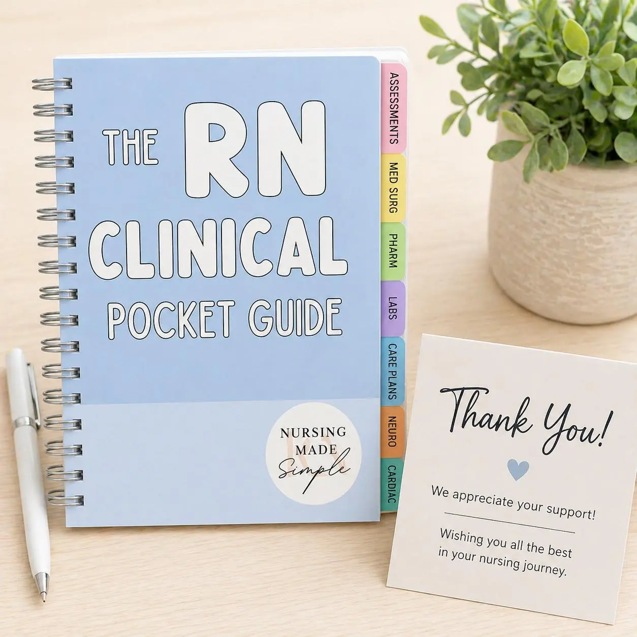 RN Clinical Pocket Guide 2026 | Portable Nursing Reference Book with Lab Values, Medication Charts, ECG Basics & Assessment Tips