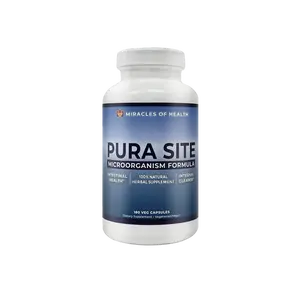Miracles of Health Pura Site Microorganism Formula for Intestinal Health - Anti-Parasitic, Anti-Bacterial, Anti-Fungal Herbal Supplement for Digestive Balance and Toxin Clearance