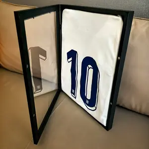 Jersey collection display case, team souvenir collection shelf, multiple size specifications, sports jersey display rack - black modern minimalist design - basketball fan souvenirs, collectibles, wall decorations, football room decorations