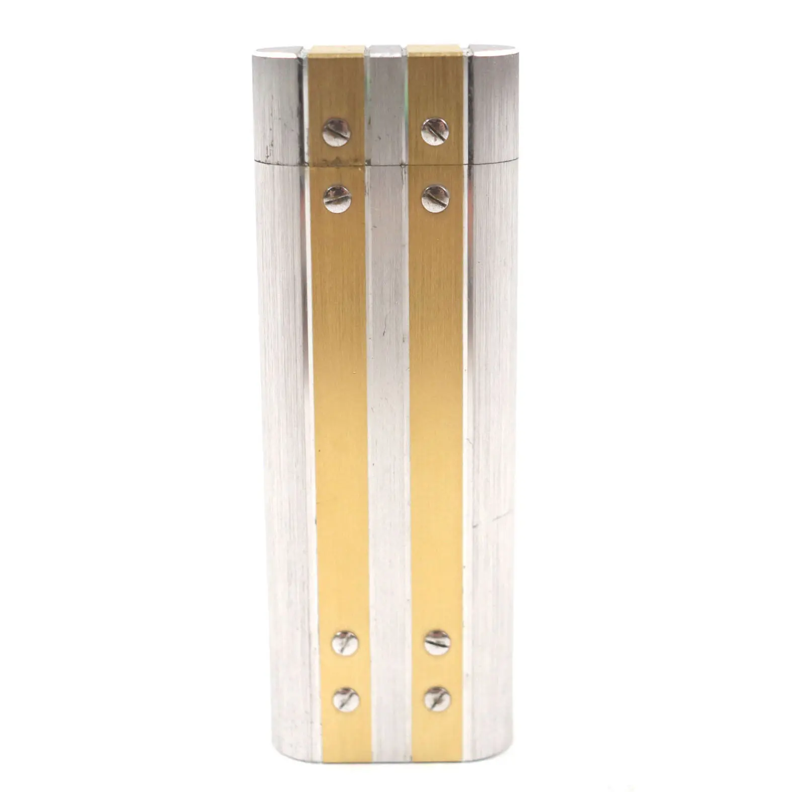 Pre-owned Cartier Sterling Silver 925 (Ag925) Small Leather Goods Santos Oval Lighter