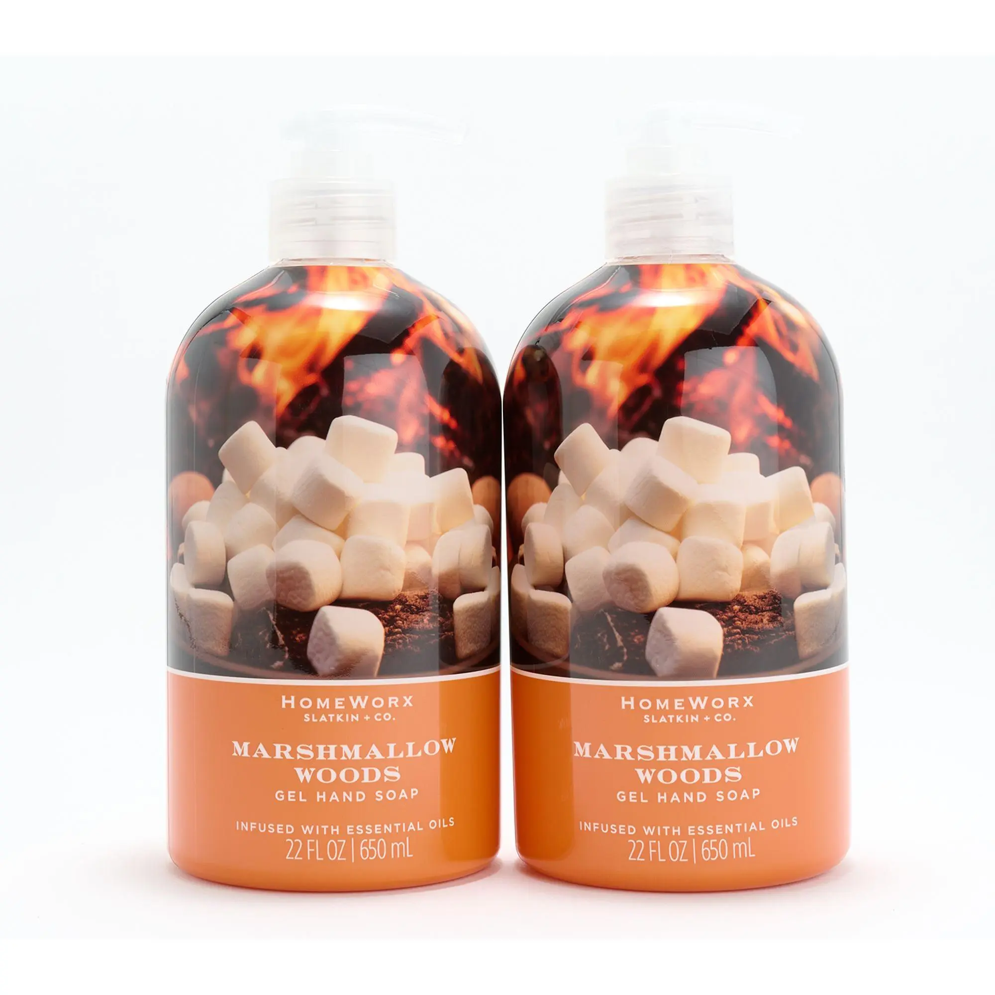 HomeWorx by Slatkin + Co. S/2 Marshmallow Woods 22-oz Soaps