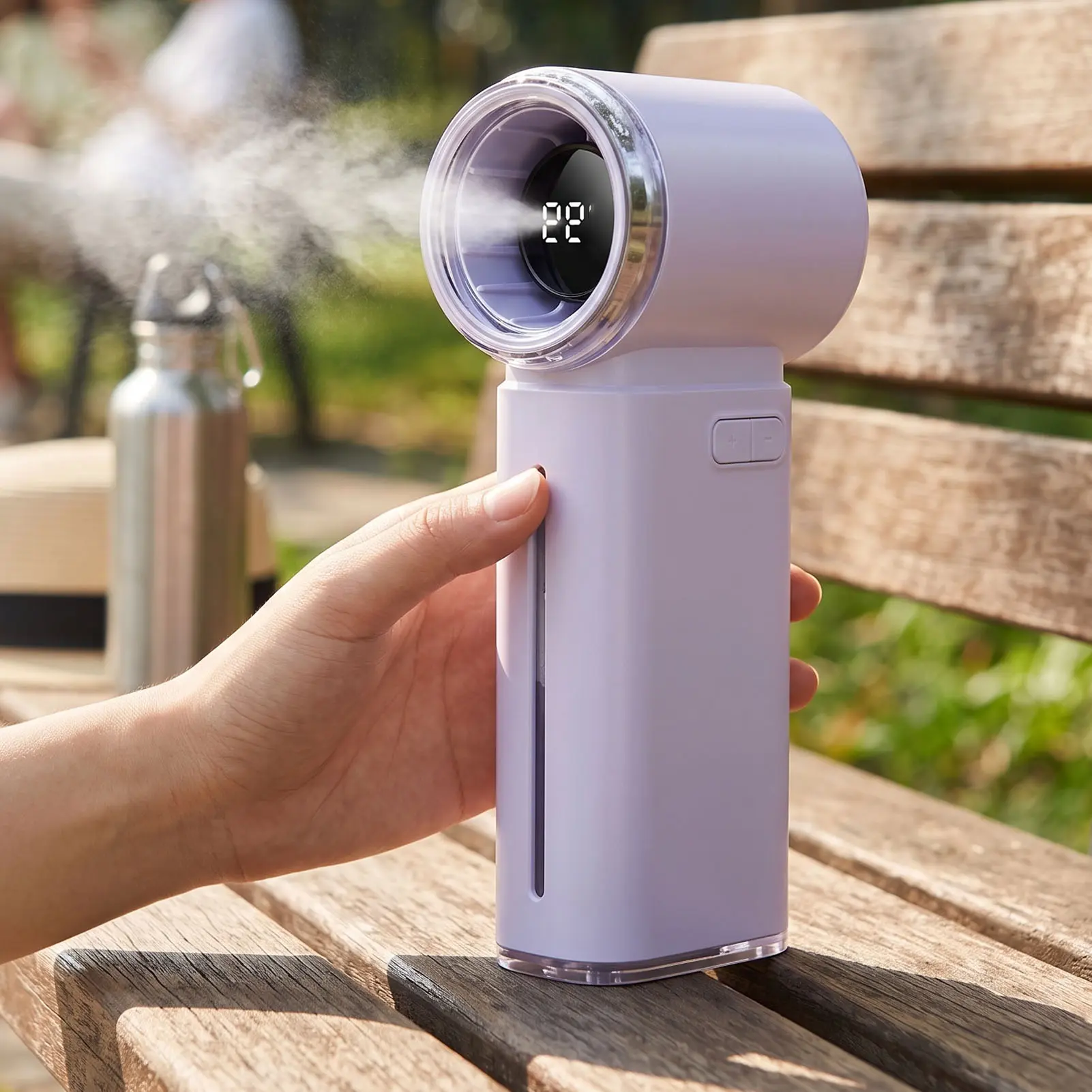 15000 RPM High-Speed ​​Turbo Fan 199-Speed ​​Portable Handheld Portable Turbo Fan Mini Desktop Humidifier with Smart Digital Display