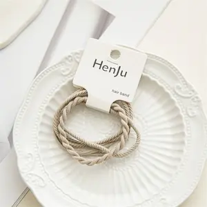 4PCS Braided Elastic Hair Ties Set for Women_CWAHA0334: Beige / (OS) 3