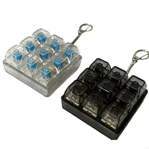 4/9 Key Mechanical Keyboard Switch Tester Keychain, Fidget Pendant Toy, Portable Stress Relief Sensory Decompression Tool