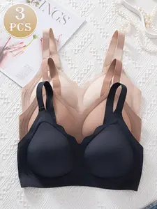 Women's Wireless Seamless Jelly Lingerie Bras, Comfortable Lift for All Bust Types, Daily Wear with Medium Support
