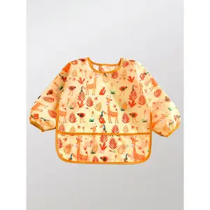 New Baby Reversible Bib Infant Feeding Bib Kids Bib Cartoon Painting Bib Print Bib Bib