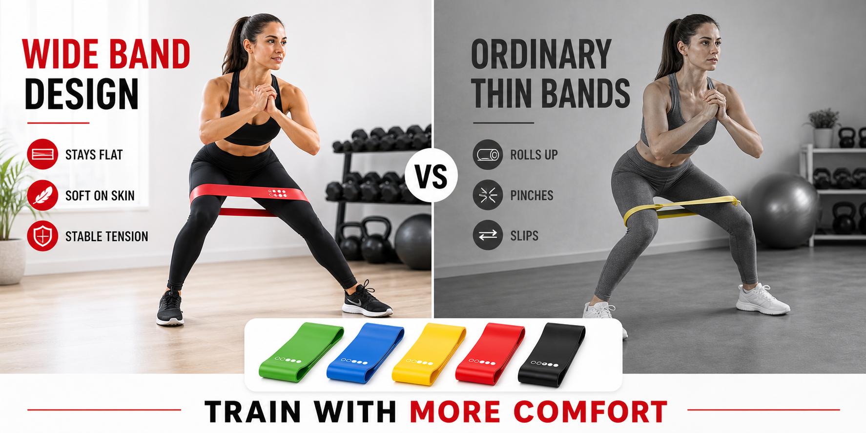 Fittest Pro Adjustable Fabric Stretching Bands - Portable Fitness Accessories for Legs & Butt, Ideal for Resistance Band Workout