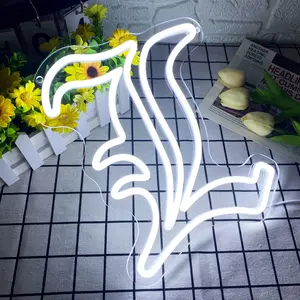 L letter shape cool color White Neon Light, Home Decor Light, Wall-Mounted Gamer room bedroom, Gaming Club Wall Decoration Neon, Acrylic Panel Material, USB Powered