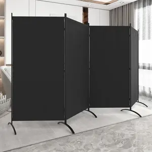 Room Divider, 4 Panel Privacy Screens, 135” Portable Room Dividers with Metal Feet, 6FT Folding Partition Divider for Room Separation LightweightWall Divider Screen for Bedroom Office