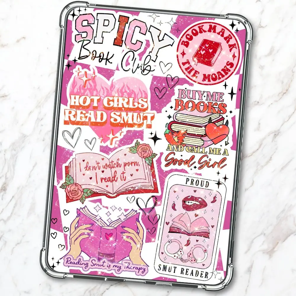 Girly Smut Smutty Spicy Book Lover Cardstock Case Insert for Kindle E-Readers #Booktok | Bright Pink