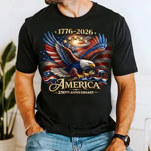 America 250th Anniversary Shirt, America Patriotic Shirt, USA 250 Years Shirt, Bald Eagle American Tee, 1776–2026 Shirt, USA 250th Gift