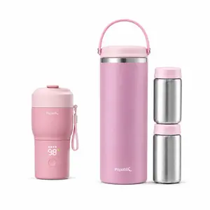 Papablic On-the-Go Feeding Kit,  Portable Bottle Warmer for Travel and 36H/20oz CapsuleChill Breastmilk Cooler