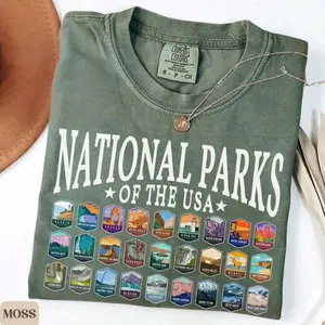 Comfort Colors National Parks TShirt, US National Park Tee, Nature Lover Hiking T-Shirt, Family Camping Gift, Outdoor Adventure Shirt for Mom and Dad