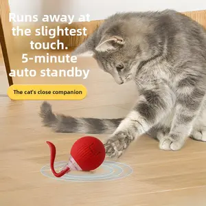 Hot Selling Cat Teaser Ball Smart Obstacle Avoidance Cat Toy Self-Entertainment Rolling Ball Pet Toy with 5-Minute Auto Standby