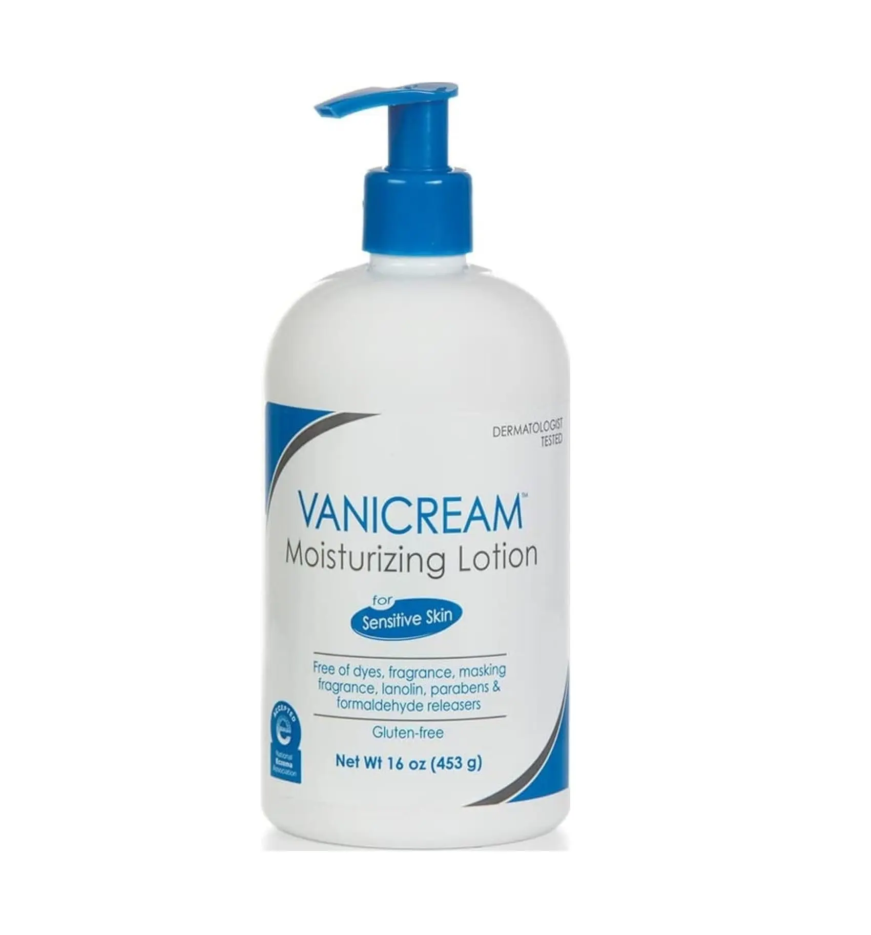 Vanicream Moisturizing Lotion, Body and Face Moisturizer with Pump, 16 Oz, Formulated without Common Irritants for Sensitive Skin, Lightweight & Non-Greasy, Restore Moisture & Soothe Irritated Skin