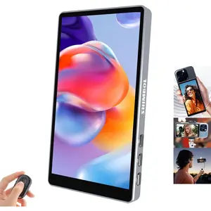 Rear Camera Selfie Monitor CP5 5" 1080P FHD Touch Screen for iPhone Vlogging & Android Live Streaming Up to 50m Remote Control Transmission Wireless Magnetic Smartphone Bluetooth Card Charging Connection Cover Protection Rubber Touchscreen Device Port