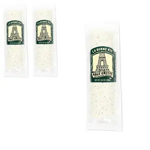 La Bonne Vie Refrigerated Garlic & Herbs Goat Cheese (3-Pack, 10.5 oz) - Large Family Size Savory Logs