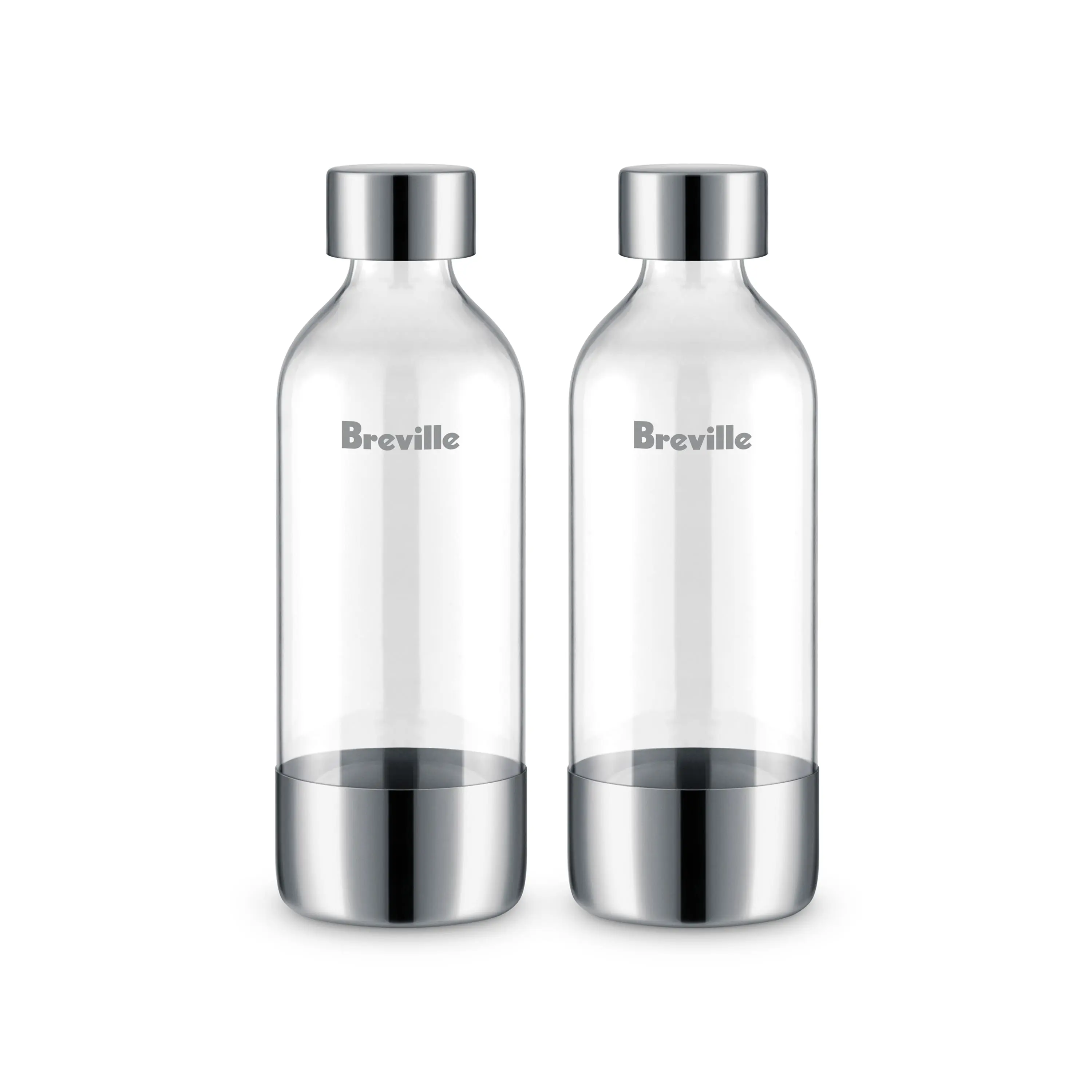 Breville - the InFizz Bottles 1L - 2 Pack - Clear
