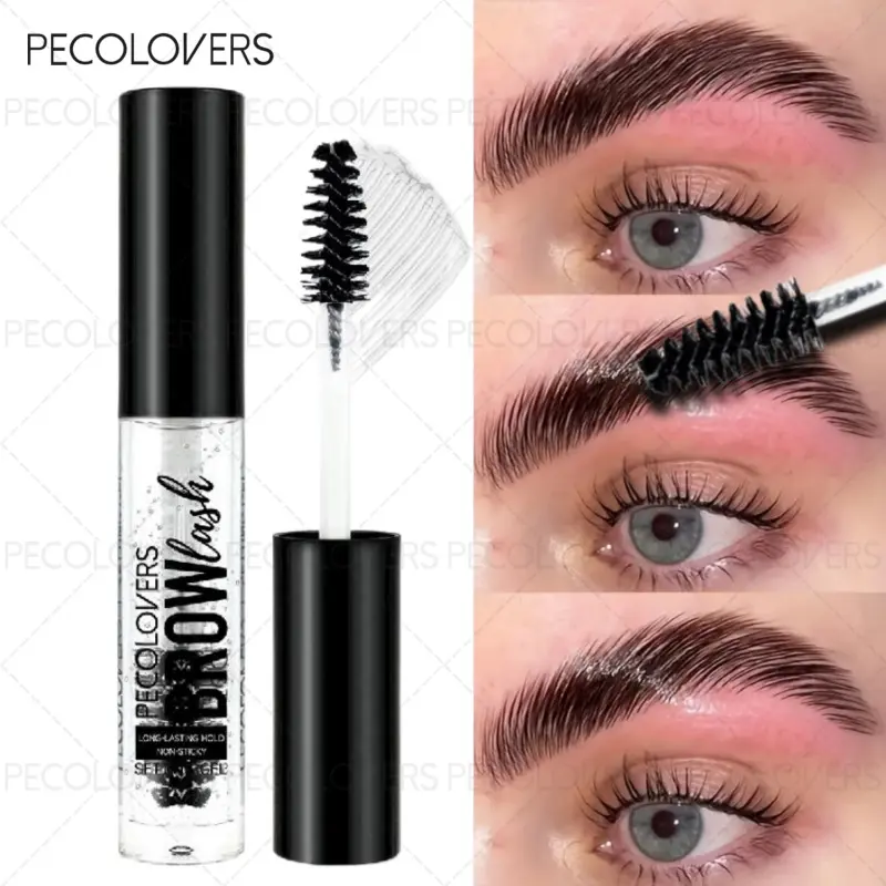 1PC Waterproof Natural Transparent Brow Gel Lasting Brows Styling Gel with Brush 3D Brows Styling Wax Makeup Eyebrow Eyebrow Makeup Products