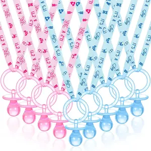 Baby Shower Pacifiers Necklace Acrylic Baby Pacifiers Party Favors Pacifiers Necklace for Girls Boys Baby Shower Party Decor