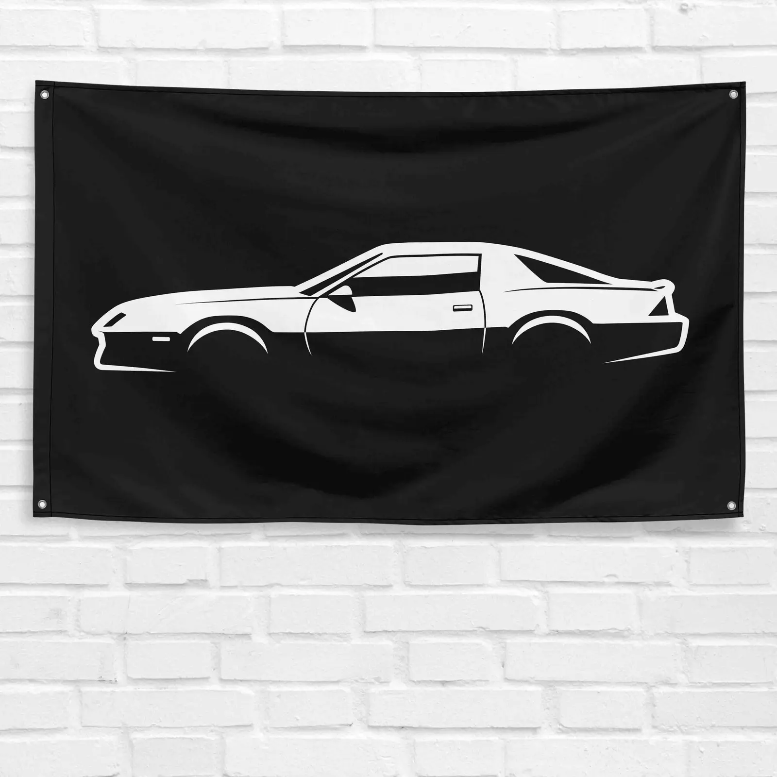 Unbranded & Handmade Single-Sided Polyester Fabric Flag, 3x5 ft Vibrant Print Decor Garage Wall Banner, 1982 Camaro Z28-Themed Birthday Gift for Enthusiasts, Room Decor, Birthday Gift Ideas, Iron Grommets, Happy Birthday