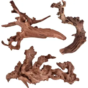 The Natural Coral Driftwood for Aquarium Decor Fish Tank Decorations, Assorted Driftwood Branch 6-10" 3 Pcs, Reptile Decor…