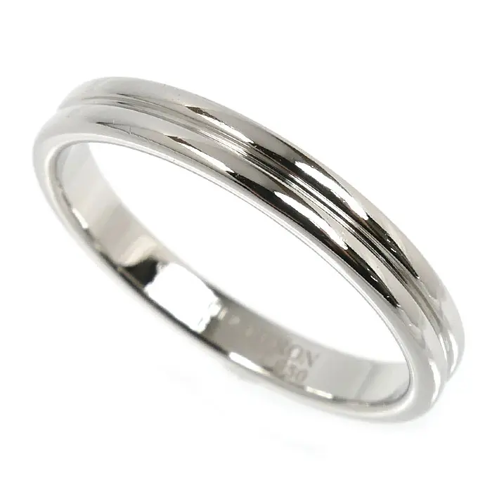 Boucheron Godron Pt950 Platinum Ring Size 61
