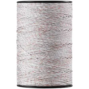 【fathersdaygift】VEVOR Electric Fence Wire, 2625Ft 800M Portable Polywire, 3/32" Diameter 9 Mixed Metal Strands for Reliable Conductivity and UV, Rust Resistance, Fencing Rope Line for Horse, Cattle, Livestock, Heavy Wire