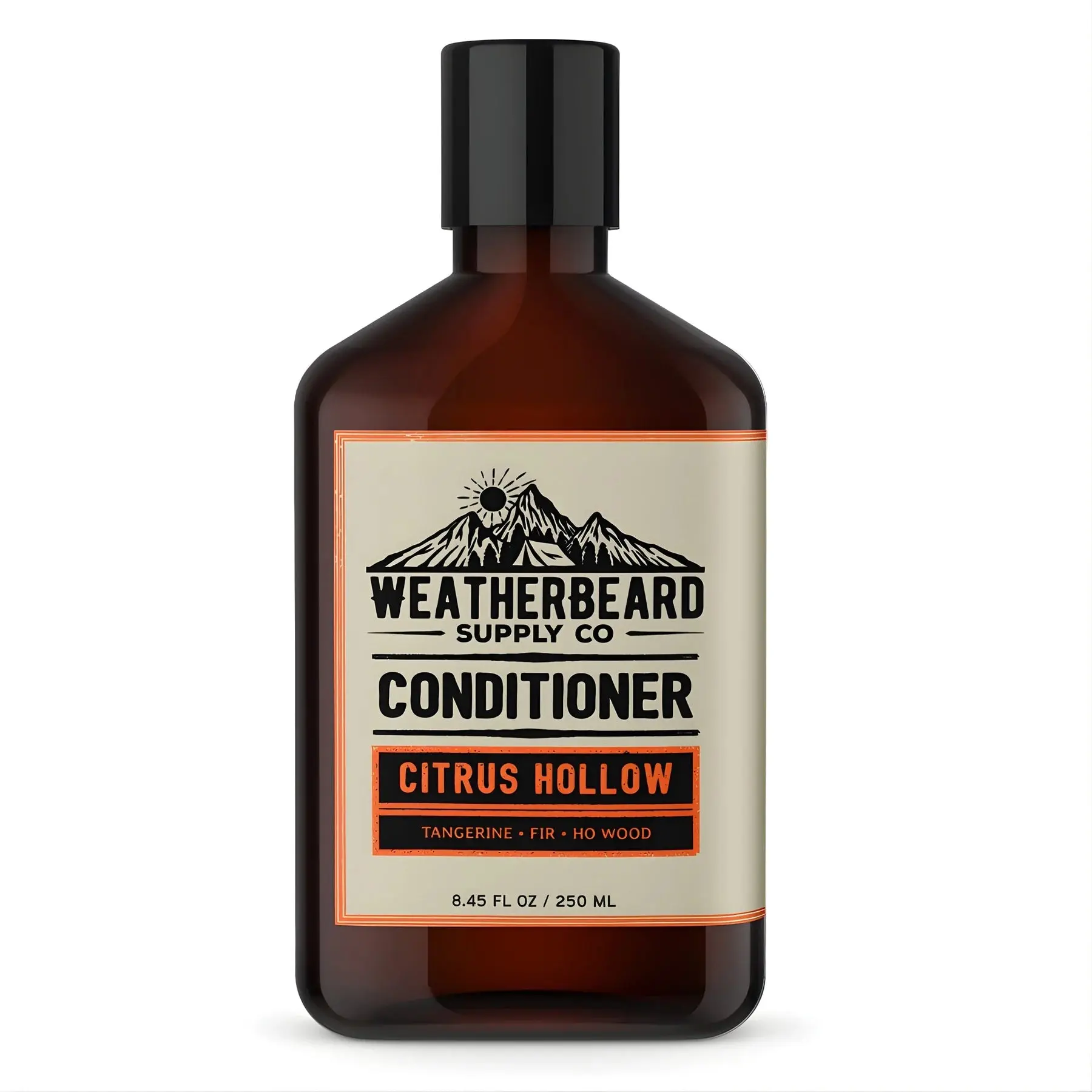 Weatherbeard Citrus Hollow Beard Conditioner - Tangerine, Fir, Ho Wood - Lightweight, Rinse-Out Conditioner