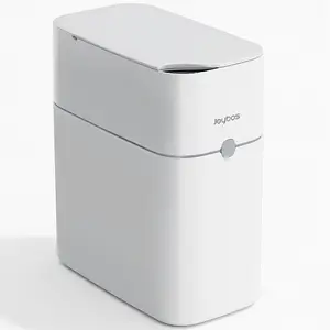 Touchless Bathroom Smart Senor Trash Can，Bathroom Intelligent Sensor Garbage Bin, Waterproof, Space Saving, Ultra-Thin Design，Suitable for Various Rooms Such as Living Room, Kitchen, Bedroom, Office, etc