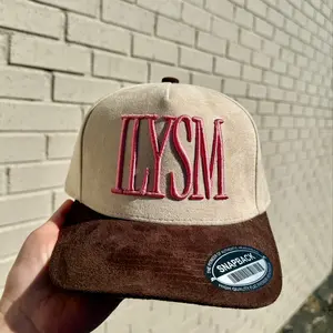 ILYSM Embroidered Trendy Baseball Cap - Adjustable Snapback Hat, Valentine's Day Gift for Her (I Love You So Much Design), Embroidery Trendy Hat