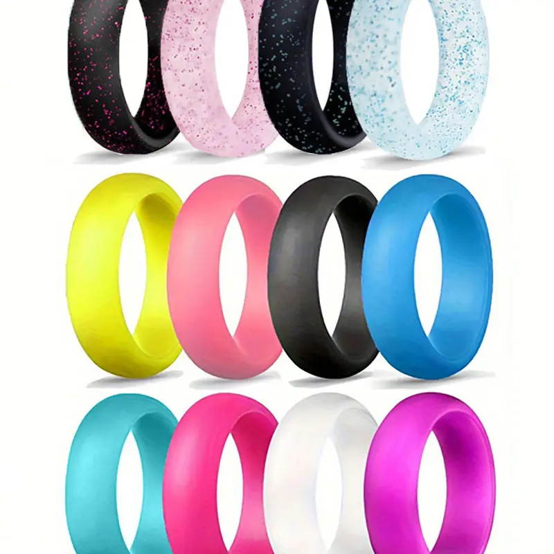 Silicone Stackable Rings, Fashionable Colorful Ring for Women & Girls, Casual Jewelry for Party, Daily Clothing Decor, Trendy All-match & Exquisite Jewelry for Birthday Gift, Interchangeable Rings, Stackable Finger Rings