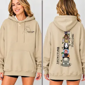 Studio Ghibli World Hoodie and Sweatshirt, Studio Ghibli Sweater, Ghibli Studio Hoodie, Howls Moving Castle Shirt, Spirited Away, Ponyo, My Neighbor Totoro, Hayao Miyazaki, Totoro, No Face, Calcifer, Ghibli Cartoon Shirts, Anime Sweatshirt