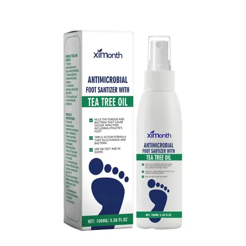 Tea Tree Oil Antibacterial Foot Spray & Foot Lotion Bundle - Sensitive Skin Formula, Naturally Derived, Simple Ingredient, Scented, All-Skin Friendly, Hydrating, Travel-Size Deodorant for Long-Lasting Freshness, Scented Skin Foot Creams