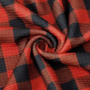 5 inch buffalo plaid Christmas headwrap