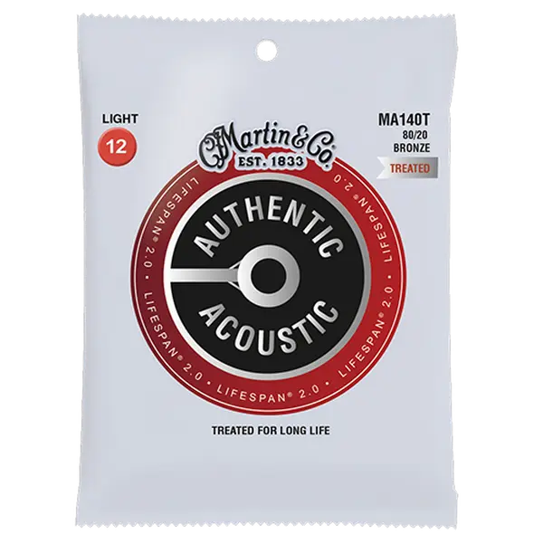 Authentic Acoustic Lifespan 2.0 92-8 Bronze Guitar Strings - Extra Light