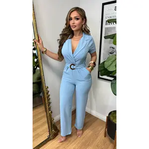 Elevated Ease Jumpsuit (Baby Blue)