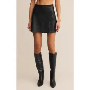 Z Supply Allegra Faux Leather Skirt