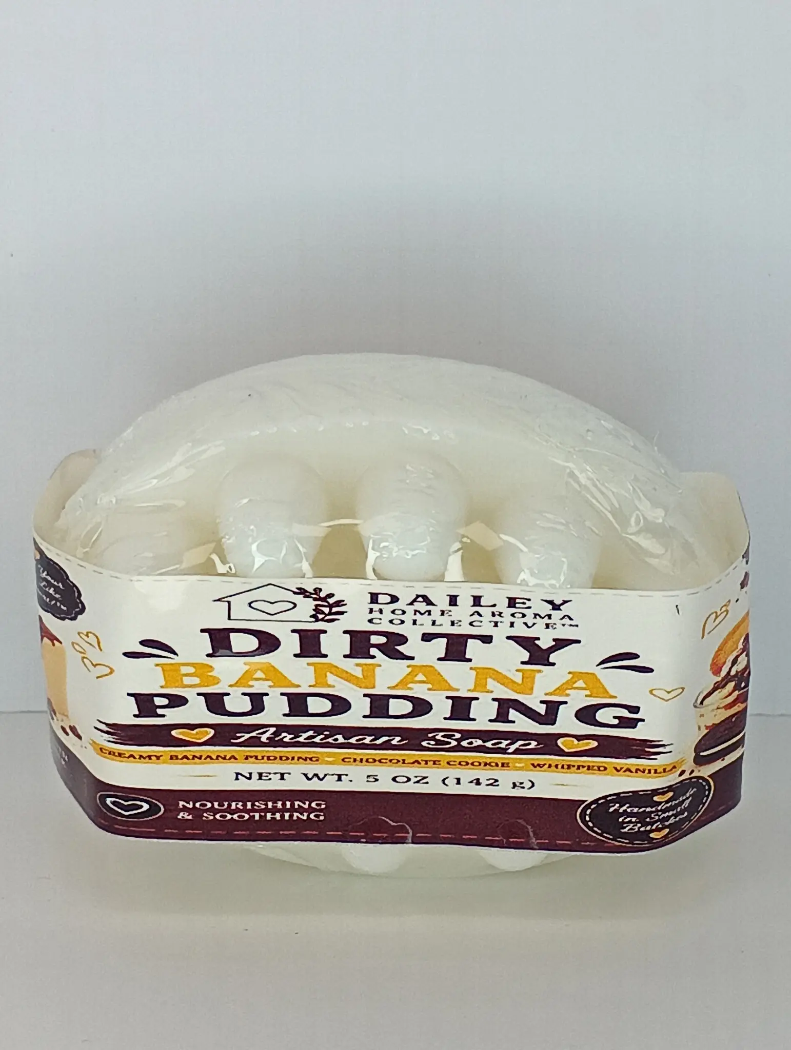 Dirty Banana Pudding Artisan Soap  Creamy Banana Pudding, Chocolate Cookie & Whipped Vanilla  5 OZ