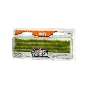 Woodland Scenics G6645 All Game Terrain Peel 'n' Plant Tufts Dark Green Edging