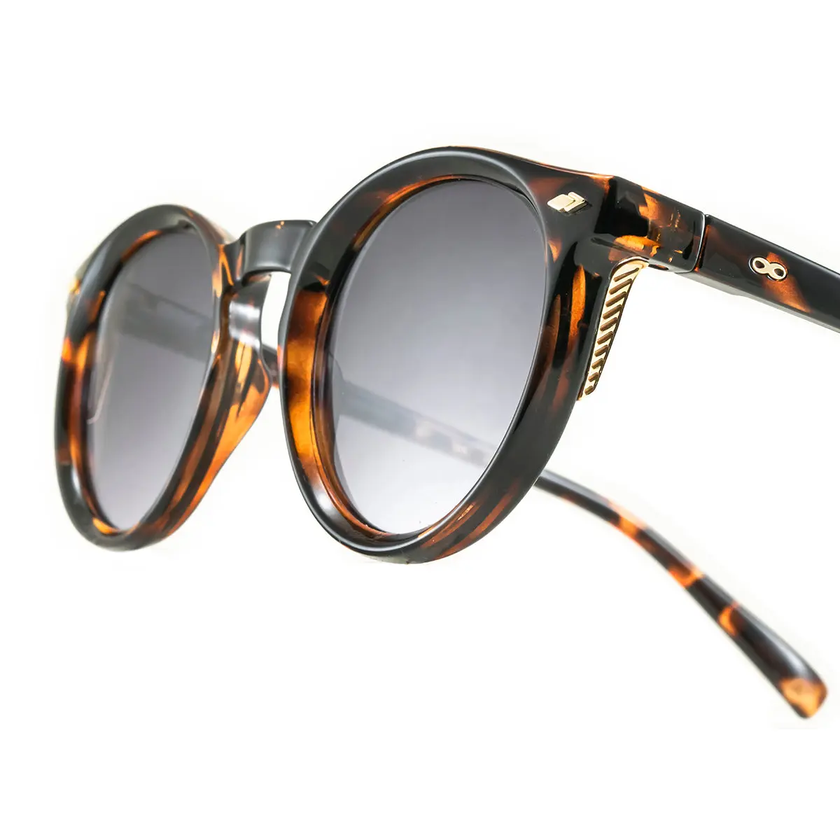 Infinit Holbox Round Sunglasses, Tortoise + Gray