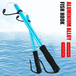 Telescopic Fish Gaff Retractable Fishing Gaff with Soft EVA Nonslip Handle Fish Grippers for Saltwater Offshore Ice Tool