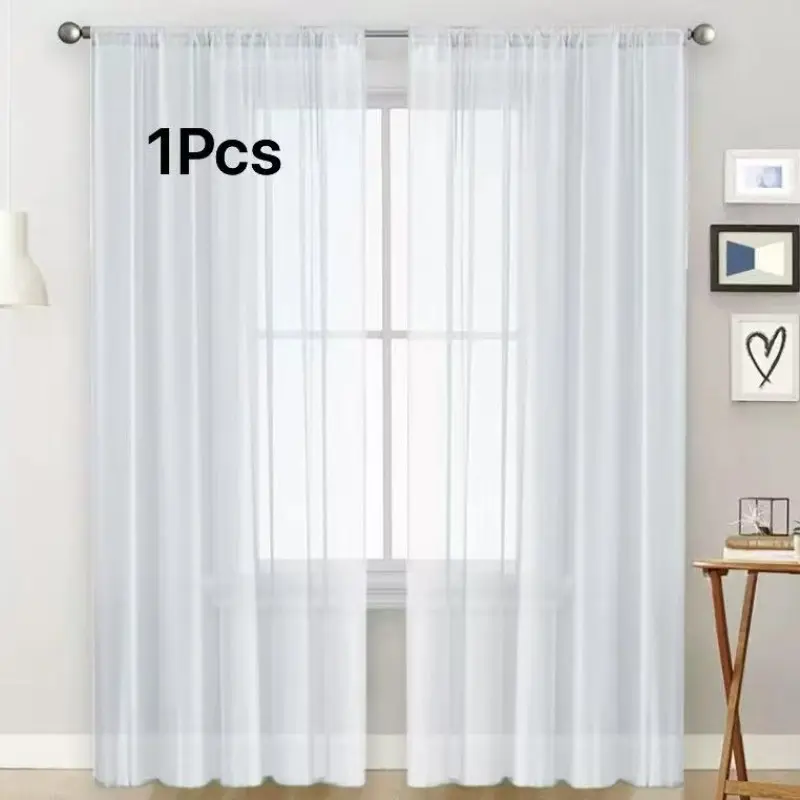 Summer White Sheer Curtain Blocks UV Rays｜Light Through, No One Sees Inside, Window Drapes, Window Curtains