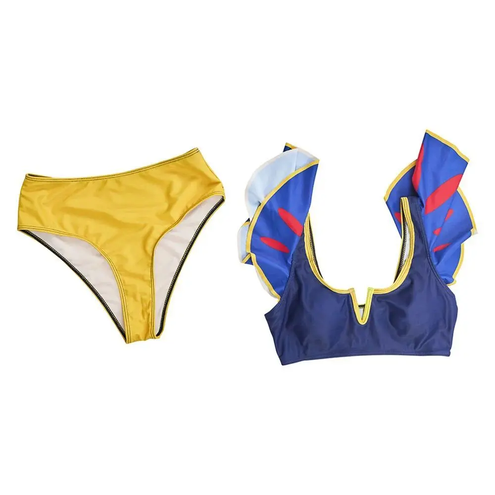 Sexy Swimsuit Princess Snow Cosplay Costume  Women Crop Top and Shorts Summer Bikini Suits