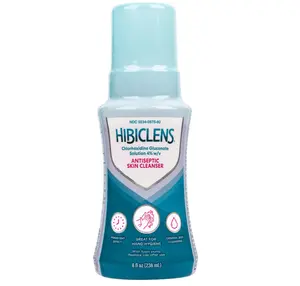 Hibiclens – Antimicrobial and Antiseptic Soap and Skin Cleanser – 8 oz with Foaming Pump – for Home and Hospital – 4% CHG