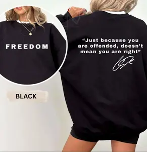 [ UNISEX SHIRT ] Justice for Charlie Kirk, Freedom Shirt, Charlie quotes, Just because you are offended, doesn’t mean you are right ,Conservative Libertarian Freedom Faith Pro Life Rights USA T-shirt, Political Shirt- Trending - TShirt, Sweatshirt