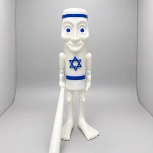 Tung Tung Tung Sahur Israel Flag Edition 3D Printed Figure | Viral Meme Collectible | Custom Painted Statue