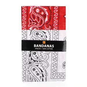 Cotton Bandana Red & White Duo Pack Cotton Bandana Red & White Duo Pack