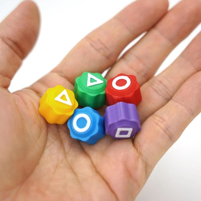 🎉【Gonggi Game Set】With Lid for Easy Storage & Carry | Fillable Pieces for Adjustable Weight | Squid Gonggi Korean Game | Perfect Party Game & Gift!